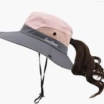Korean style Summer sun protective hiking Hat for adult pink Photo 0