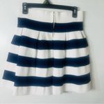 Anthropologie NWT Neslay Designer Textured Navy White Striped Skirt XL Nautical Photo 1