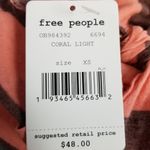Free People  WE THE FREE TWIST STRIPE TANK TOP TEE CORAL LIGHT NWT Photo 7