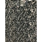 American Rag  Top M Black White Paisley‎ Boho Blouse Long Sleeve Keyhole Casual Photo 3