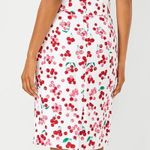 Ann Taylor White Cherry Fruit Print Linen Blend Paperbag Pencil Skirt Photo 1