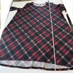 Catherines NWT  Red Black Plaid Long Sleeve Midi‎ Dress Size 5X Photo 8