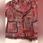 XOXO Red and Black Tweed Blazer Photo 1