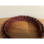 Etienne Aigner  Leather Woven Belt Size Small Genuine Leather 8292 Solid Brass Photo 3