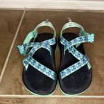 Chaco Sandals Women's Strappy Sport Active Aqua Blue Patterned Footwear Photo 0
