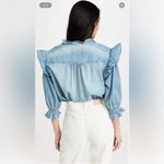 We The Free Louise Button-Front Denim Top Size S NWT $128 Photo 1