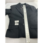 Attention Womans Size 10 Black Metallic Stripes 2 Button Blazer Photo 5