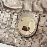 Elliott‎ Lucca Pyrite Metallic Leather Grenville Shoulder Purse 105040 Excellent Silver Photo 2