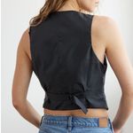 American Eagle x Ziegler sisters crop vest black small fall preppy tailored Photo 1