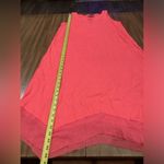 For Cynthia  Linen Blend Asymmetrical Mesh Hem Sleeveless Midi Maxi Dress Coral M Photo 2