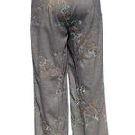 Cache Gray Blue Multi Stretch Work Crop Dress Pant New Embroidery $118 NWT Photo 2