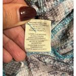 Free People Rare Vintage Y2K V Neck T-shirt Teal Grey White Flowers Women's sz S Photo 7