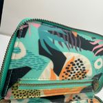 Wander Vibrant Tropical Artistic Print Zippered Wallet Abstract Floral Motifs Green Photo 10