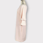 Calvin Klein Sheath Dress Women's 2 Pink Puff Sleeve Solid Knee Length NWT Photo 3