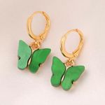 Urban Outfitters Green Butterfly dangle Earrings Photo 0