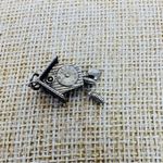 800 Sterling Silver‎ Charm Pendant Movable Cuckoo Clock Vintage European Photo 3