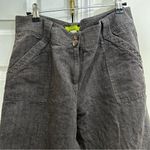 Sigrid Olsen  100% Linen Gray Cropped Pants Size 10 Photo 2