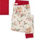 Burt’s Bees Baby Santa’s Workshop Organic Cotton PJ Pajama Bottoms ONLY Large Red Photo 1