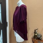Eri and Ali burgundy short sleeve blouse Red Size L Photo 2