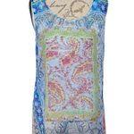 One World  Blouse Top Sz Petite Large Lace Sleeveless Easter Crochet High Low Photo 0