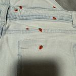 Tinseltown  Light Blue Overalls with Red Strawberry 🍓 Accents Photo 2