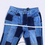 Y2K 2000s Denim Patchwork Boho Indie Mid Rise Wide Flare Bootcut Bell Bottom Jeans #Grunge #Western #Granola #Punk #Skater #Festival #Cottagecore Blue Size 8 Photo 5