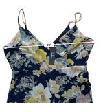 Lulus Flowering Beauty Navy Blue Floral Print Asymmetrical Midi Dress XL NWT Photo 8
