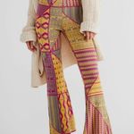 Free People  Kaleidoscope Sweater Flare Pants Size XS Pink Rose Photo 0