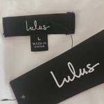 Lulus White Satin Mini Dress with Puffy Sleeves NWT Size Large Bridal Mini Dress Photo 8