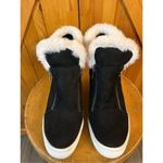 JoliMall  Womens Size 9 Slip On Zipper Platform Wedge Faux Fur Trim Ankle Booties Photo 5