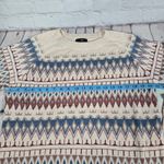 Fate Women's Grandpacore Neutral Colors Aztec Patterend Crewneck Sweater XL NIB‎ Tan Photo 5