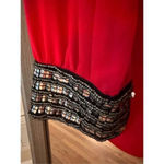 Gibson Latimer  Sequins Trim Red‎ Blouse Size M Photo 3