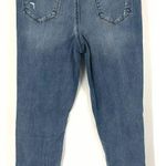 Ashley Mason Womens Distressed Skinny Leg Jeans Medium Blue Denim Patches Size 9 Photo 1