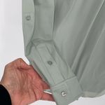 Lysse Womens Oversized Solid Button Down Short Sleeve Shirt Mint XS NWT Photo 3