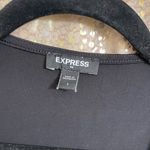 EXPRESS  Black Scoop Neck Body Contour High Compression Bodysuit Large Photo 2