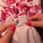 Floral Pink Cutout Dress White Size M Photo 5