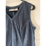 Vintage Expressions sz S Women Long Denim Sleeveless Zip Up VNeck Maxi Dress 90s Blue Photo 1