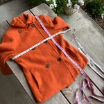 Akris Punto Womens Coat Size 10 Orange Wool Angora Peacoat Double Breasted Photo 7
