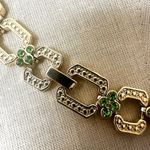 Grace Kelly Collection Simulated Peridot Hex Necklace Gold Photo 9