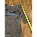 Bench  Restore 3/4  sleeve mini Dress grey marl cowl neck and side tie detail Photo 9