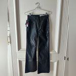 Rag and Bone Casey Coated High-Rise Ankle Flare Jeans Black 24 NWT Pleather Denim Photo 4