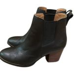 J. Crew Rory Black Leather Heeled Ankle Boots Womens Size 7.5 AR846 Photo 0