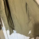 Free People  Moonchild Olive Green Jacket 100% Cotton Shacket Size Small Photo 7