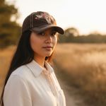 Kbethos Vintage Women’s Cap Western Bull Skull Adjustable Distressed Embroidered Gray Photo 5