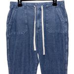 J.Crew Womens Tie waist camp pant in indigo dyed corduroy Size M Blue Size M Photo 3