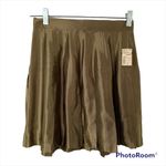 Contempo Casuals Vintage  Pleated Metallic Bronze Mini Skirt size 5 Photo 1