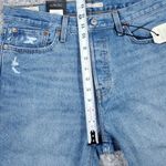 Levi's  Premium Wedgie Straight Jeans Size 31x26 Distressed Destroyed Ripped Blue Photo 10