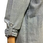 Bit & Bridle Cotton Denim Button Down Long Sleeve Belt Loop Shirt Dress Womens L Blue Size L Photo 8