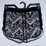 No Boundaries  Black and White Athletic Shorts with Chevron Pattern Photo 0
