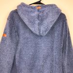 Wanakome Canada Women’s Blue Fleece Teddy Asymmetrical Zipper Jacket Photo 11